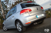 Fox Sportuitlaat VW Golf MK6 achterdemper, enkelzijdig - 2x80 Type 13