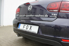 Fox Sportuitlaat VW Golf MK6 Cabriolet Achterdemper - 1x90 Type 13