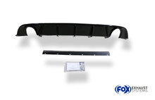 Fox Sportuitlaat VW Golf MK7 Facelift starre achteras - zwart inzetstuk, achterdemper rechts/links - 1x100 type 25 rechts/links incl. achterinzetstuk zwart gespoten