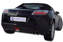 Fox Sportuitlaat Opel GT achterdemper, dwarsuitgang rechts/links - 2x115x85 type 38 rechts/links
