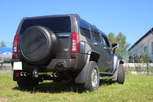 Fox Sportuitlaat Hummer H3 achterdemper, dwarsuitgang rechts/links - 2x100 type 24 rechts/links