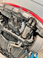 Fox Sportuitlaat Hyundai I20 N - BC3 achterdemper met uitlaatklep - 2x90 type 14 met gekleurde rand