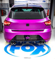 Fox Sportuitlaat Seat Ibiza 5 - KJ achterdemper met uitlaatklep, rechter/linker uitlaat - 2x76 type 25 rechts/links