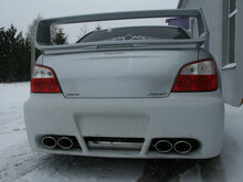 Fox Sportuitlaat Subaru Impreza Type WRX/STI Achterdemper dwarsuitgang rechts/links &Oslash;70mm - 2x115x85 Type 32 rechts/links