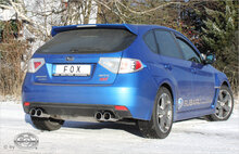 Fox Sportuitlaat Subaru Impreza GRF 4x4 - WRX achterdemper, dwarsuitgang rechts/links - 2x100 Type 12 rechts/links