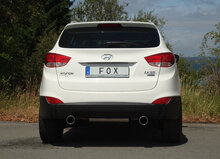 Fox Sportuitlaat Hyundai ix35 achterdemper, rechter/linker uitgang - 1x100 Type 12 rechts/links