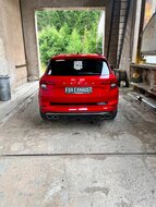 Fox Sportuitlaat Skoda Karoq 4x4 achterdemper, rechter/linker uitlaat, en voordemper - 2x115x85 type 32 rechts/links