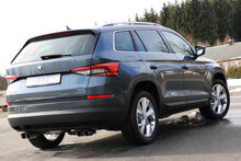 Fox Sportuitlaat Skoda Kodiaq 4x4 dwarsgeplaatste achterdemper - 2x80 type 25 rechts/links - uitlaatpijpen onder de bumper