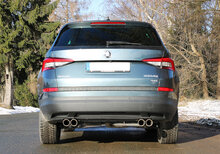 Fox Sportuitlaat Skoda Kodiaq 4x4 dwarsgeplaatste achterdemper - 2x80 type 25 rechts/links - uitlaatpijpen in de bumper