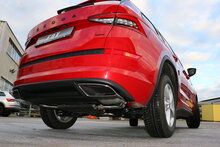 Fox Sportuitlaat Skoda Kodiaq 4x4 met RS-look, achterdemper, uitlaat links/rechts.