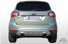 Fox Sportuitlaat Ford Kuga achterdemper, rechter/linker uitlaat - 1x100 Type 16 rechts/links