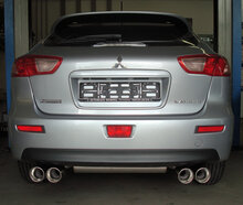 Fox Sportuitlaat Mitsubishi Lancer CYO - Sedan/Sportback Achterdemper dwarsuitgang rechts/links - 2x90 Type 17 rechts/links