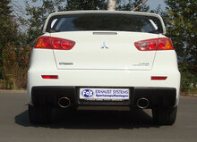 Fox Sportuitlaat Mitsubishi Lancer Evolution X achterdemper, dwarsuitgang rechts/links - 1x129x106 type 32 rechts/links