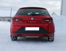 Fox Sportuitlaat Seat Leon 5F - Onafhankelijke wielophanging, achterdemper, uitlaat rechts/links - 2x80 Type 16 links/rechts