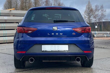 Fox Sportuitlaat Seat Leon 5F - Stijve achteras, achterdemper, uitlaat rechts/links - 1x100 type 25 rechts/links voor Rieger bumper