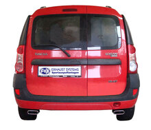 Fox Sportuitlaat Dacia Logan Estate Achterdemper Rechts/Links Uitlaat - 130x50 Type 52 Rechts/Links