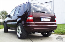 Fox Sportuitlaat Mercedes M-Klasse Type W163 Achterdemper Rechts/Links Uitlaat (Dubbele Inlaat) - 135x80 Type 53 Rechts/Links