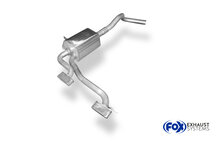 Fox Sportuitlaat Renault Megane II Sport achterdemper, centrale uitlaat - 2x130x50 Type 52