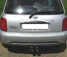 Fox Sportuitlaat Nissan Micra K11 achterdemper, centrale uitlaat - 2x76 Type 13