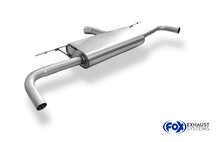Fox Sportuitlaat Mondeo 5 hatchback/stationwagen/sedan achterdemper met dwarsuitgang rechts/links - uitlaatpijp komt uit in de originele bumper