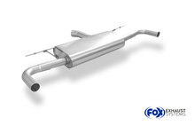 Fox Sportuitlaat Mondeo 5 hatchback/stationwagen/sedan achterdemper met dwarsuitgang rechts/links - uitlaatpijp komt uit achter de originele bumper