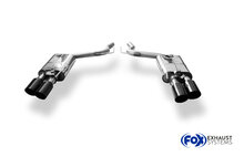 Fox Sportuitlaat Ford Mustang VI Facelift Coup&eacute; &amp; Cabriolet - 8-cilinder achterdemper rechts/links met uitlaatkleppen - 2x100 Type 25 rechts/links zwart ge&euml;mailleerd