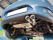 Fox Sportuitlaat Mazda MX5 - ND Achterdemper dwarsuitgang rechts - 2x70 Type 25 NIET offset