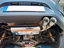 Fox Sportuitlaat Mazda MX5 - ND Achterdemper dwarsuitgang rechts - 2x70 Type 25 NIET offset