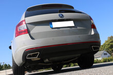 Fox Sportuitlaat Skoda Octavia 5E RS - TDI - 4x4 met dieseluitlaatstukken, half systeem rechts/links vanaf de katalysator - uitlaatpijpen die uitkomen in de originele dieseluitlaatstukken
