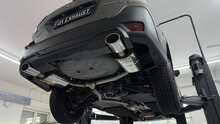 Fox Sportuitlaat Subaru Outback BT met achterdiffuser in matzwart, achterdemper rechts/links en voordemper - uitlaatpijpen 140x90 type 44 rechts/links (de achterdiffuser hoeft niet gespoten te worden)