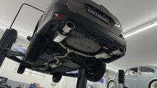 Fox Sportuitlaat Subaru Outback BT met achterdiffuser in glanzend zwart, achterdemper rechts/links en voordemper - uitlaatpijpen 140x90 type 44 rechts/links