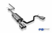 Fox Sportuitlaat VW Passat 3B/3BG half uitlaatsysteem vanaf de katalysator, rechter/linker uitgang, met vervangingspijp voor de voordemper - 2x80 Type 24 rechts/links