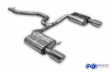 Fox Sportuitlaat VW Passat 3C 4-Motion achterdemper rechts/links en middendemper vervangingspijp - 1x100 Type 25 rechts/links