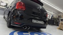 Fox Sportuitlaat VW Polo 6R achterdemper - 2x90 Type 25, geschikt voor de originele VW Polo 6R GTI bumper