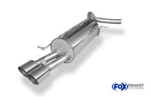 Fox Sportuitlaat VW Polo 6R - GT en GTI achterdemper 63,5 mm - 2x90 Type 14