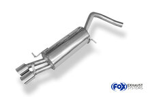 Fox Sportuitlaat VW Polo 6R - GT en GTI achterdemper 63,5 mm - 2x90 Type 14
