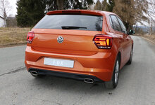 Fox Sportuitlaat VW Polo AW1 achterdemper, rechter/linker uitlaat - 145x65 type 59 rechts/links