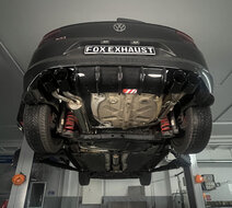 Fox Sportuitlaat VW Polo AW1 GTI Achterdemper Rechts/Links Uitlaat - 2x100 Type 25 Rechts/Links Zwart Ge&euml;mailleerd
