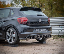 Fox Sportuitlaat VW Polo AW1 GTI Achterdemper Rechts/Links Uitlaat - 2x100 Type 25 Rechts/Links Zwart Ge&euml;mailleerd