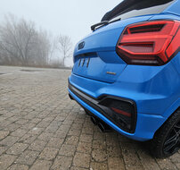 Fox Sportuitlaat Audi Q2 achterdemper, rechter/linker uitlaat - 2x115x85 type 32 rechts/links, zwart ge&euml;mailleerd