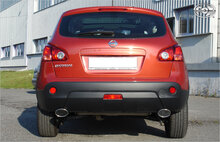 Fox Sportuitlaat Nissan Qashqai - Diesel achterdemper, dwarsuitgang rechts/links - 115x85 type 44 rechts/links