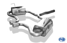 Fox Sportuitlaat Mini Cooper S Cabriolet R52 Achterdemper Rechts/Links Middenuitlaat - 2x76 Type 13