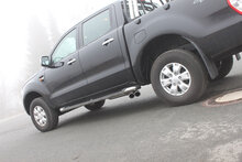 Fox Sportuitlaat Ford Ranger vanaf 09/2016 4x4 - Dubbele cabine, achterdemper met zij-uitlaat, uitgang rechts en links op het voertuig - 2x90 Type 16 rechts/links