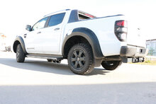 Fox Sportuitlaat Ford Ranger vanaf oktober 2016 4x4 - Wildtrak uitlaatdemper met zij-uitlaat, uitlaatopeningen links en rechts op het voertuig - 2x115x85 type 38 rechts/links