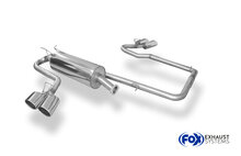 Fox Sportuitlaat Ford Ranger 2011-08/2016 - 4x4 - Dubbele cabine, achterdemper met zij-uitlaat, uitlaat links en rechts bij de treeplank - 2x115x85 Type 38 rechts/links