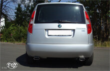 Fox Sportuitlaat Skoda Roomster 5J achterdemper rechts/links - 130x50 type 52 rechts/links