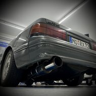 Fox Sportuitlaat Mazda RX7 - FC Achterdemper Links JDM Stijl - 1x114 Type 10 Rechts/Links Gekleurd (gekleurde rand)