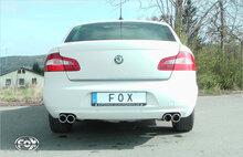 Fox Sportuitlaat Skoda Superb 3T voorwielaandrijving achterdemper rechts/links - 2x80 type 16 rechts/links