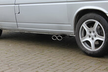 Fox Sportuitlaat VW T4 - 2.5l TDI zijuitlaat bestaande uit een voor- en achterdemper met uitlaat aan de bestuurderszijde - 2x106x71 Type 38