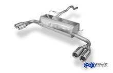 Fox Sportuitlaat VW Bus T4 Syncro achterdemper, dwarsuitlaat rechts/links, inclusief verbindingspijp met beugel - 2x76 Type 13 rechts/links